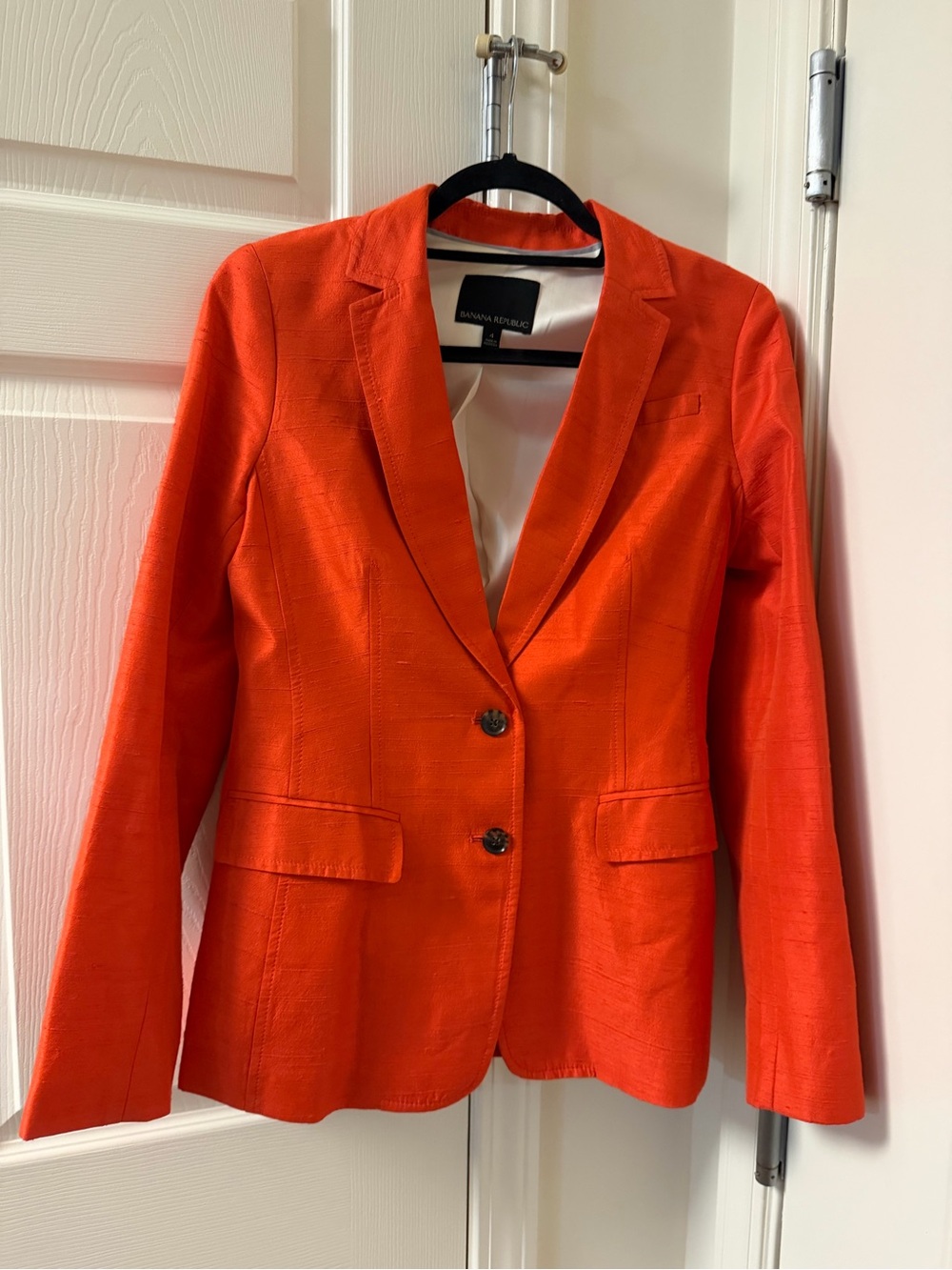 Banana Republic Orange Women's Two-Button Tailored Blazer
